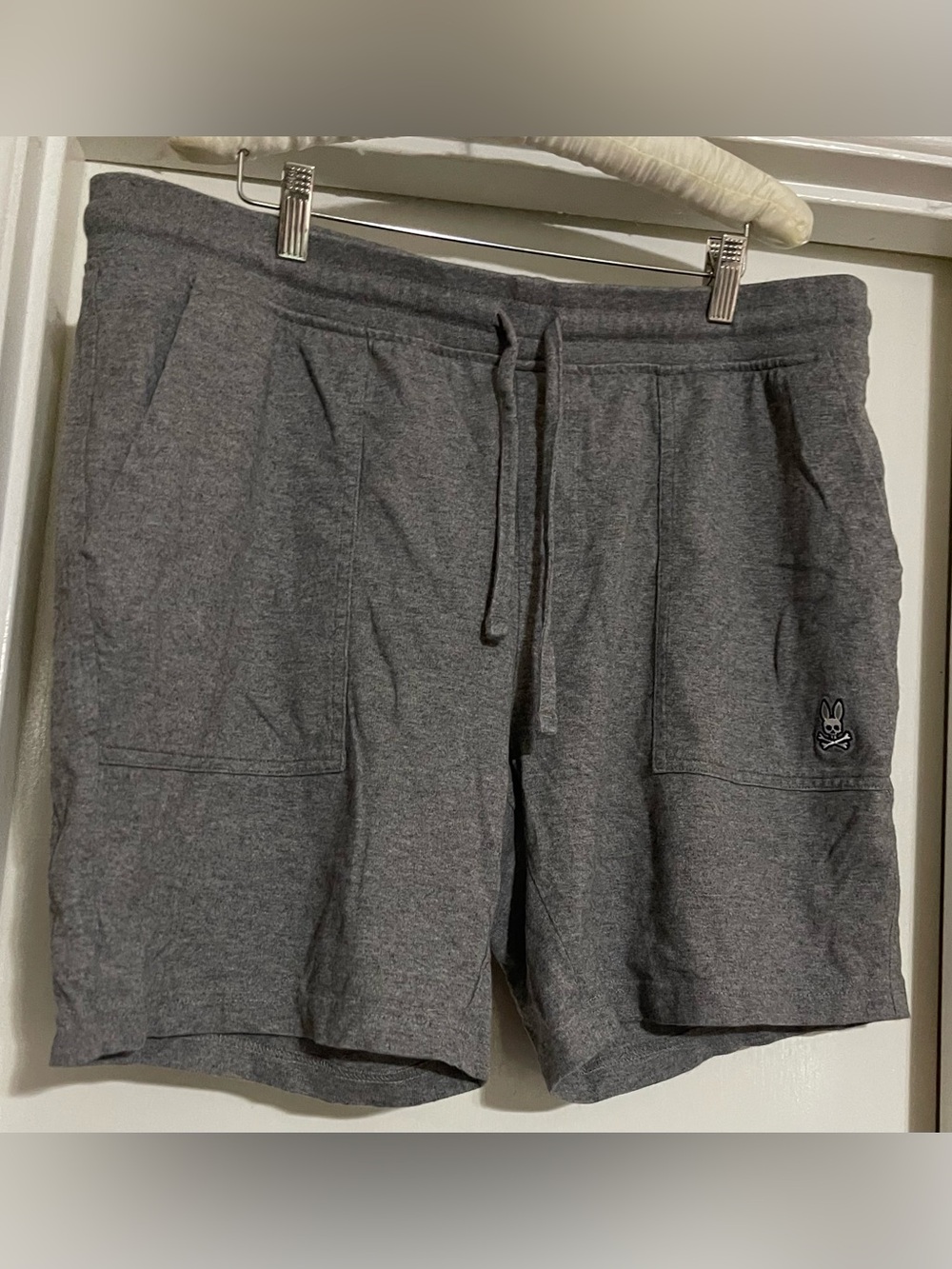 Psycho Bunny Pierce Embroidered Sweat Shorts Heather Gray Men's 100% Pima Cotton